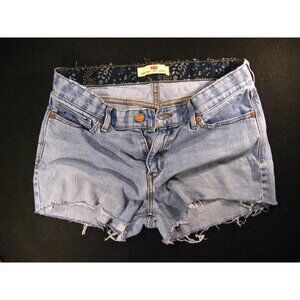 LEVIS 525 CUTOFF JEANS SHORTS Womans 12M Red Tab Daisy Dukes Perfect Waist Blue